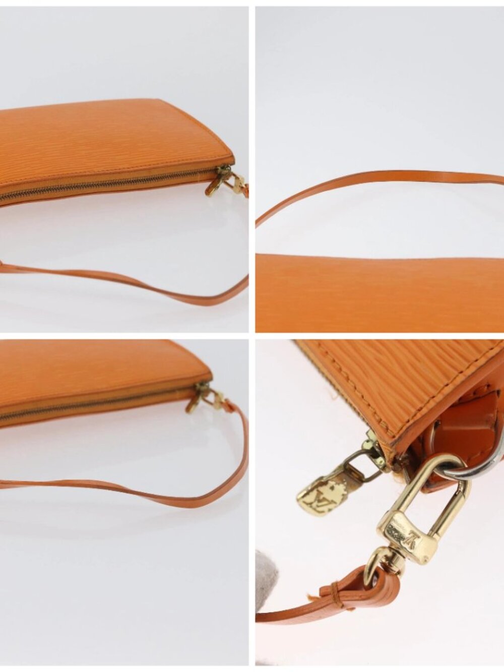 LOUIS VUITTON Epi Pochette Accessoires Pouch Orange Mandarin M5294H Auth 172673 - Picture 16 of 16
